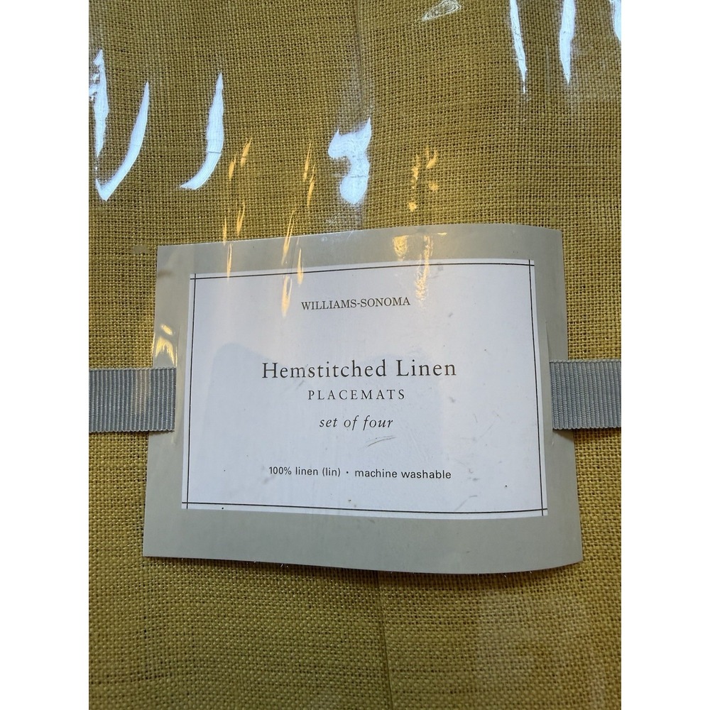 WILLIAMS-SONOMA Hemstitched Linen Placemats Set Of 4